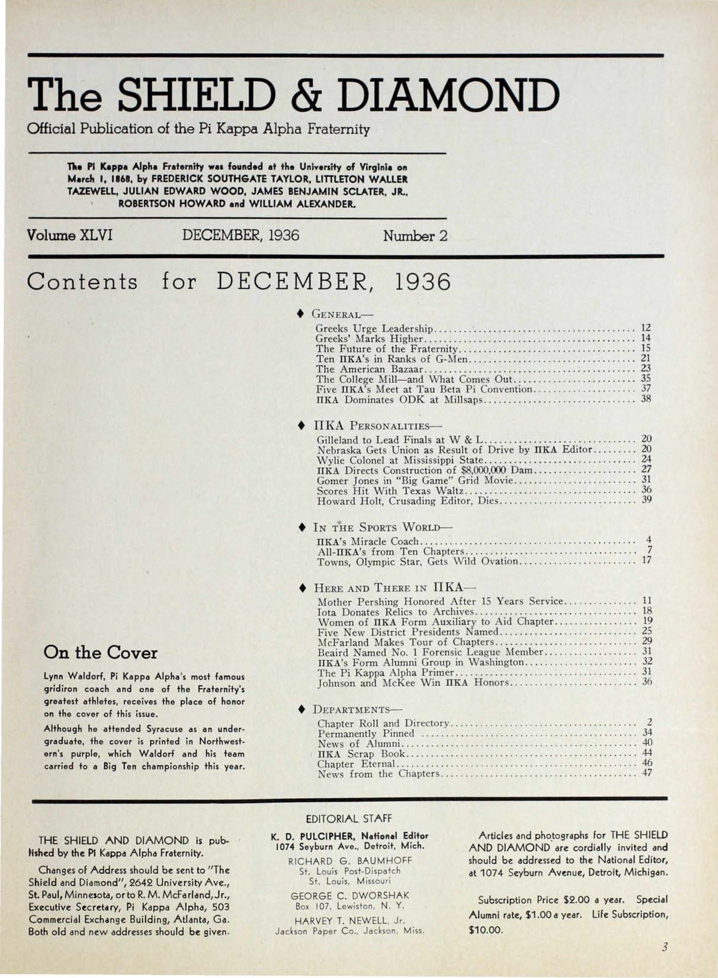 On The Cover, December 1936